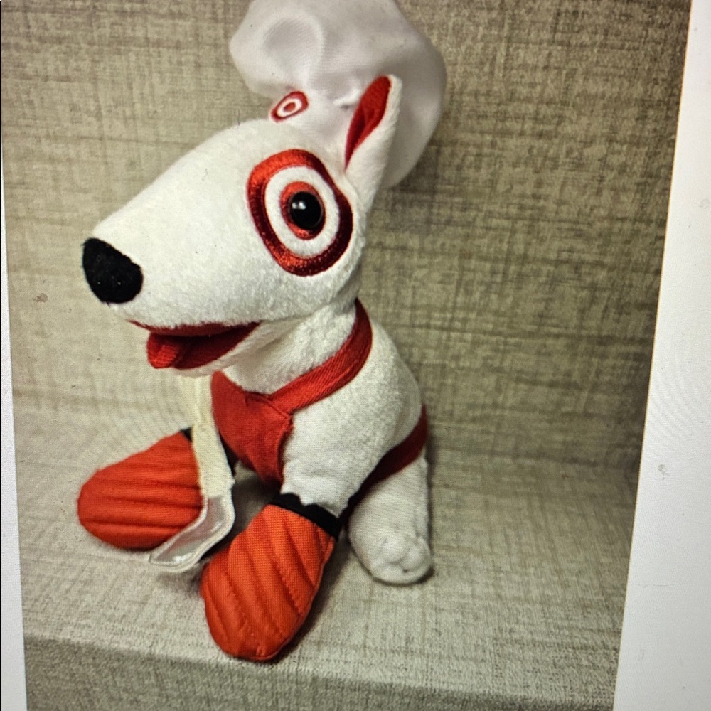 Target Bullseye Dog Plush Toy Cooking spatula oven mitts chefs Hat Apron 2011 - Picture 1 of 6